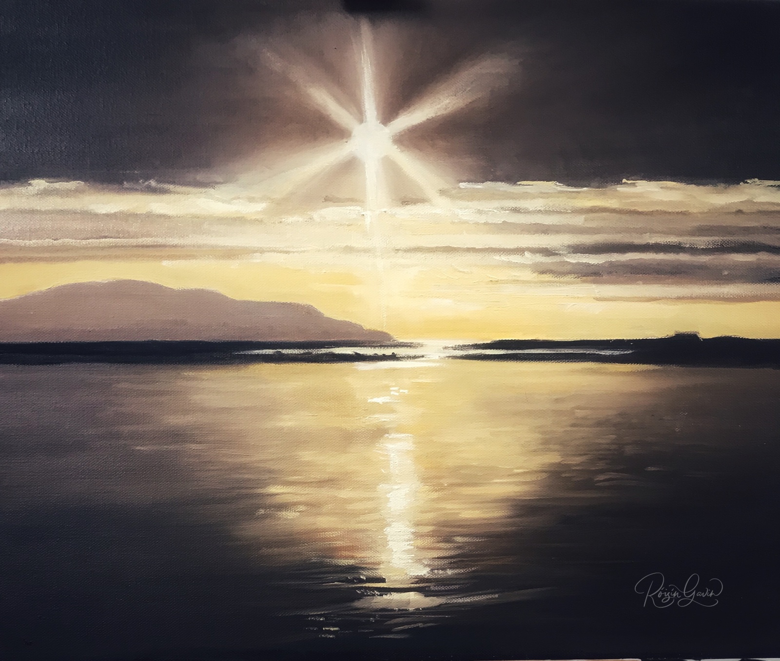 Nada te turbe seascape oilpainting